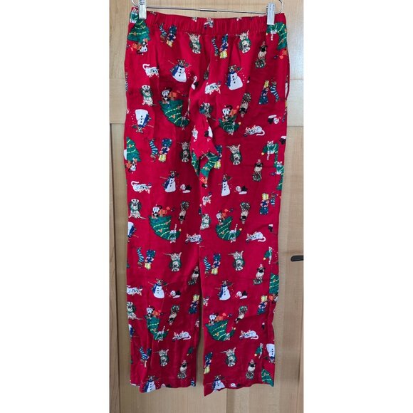 Old Navy S Christmas Pajama Pants Red With Dogs & Cats Print - Picture 3 of 6